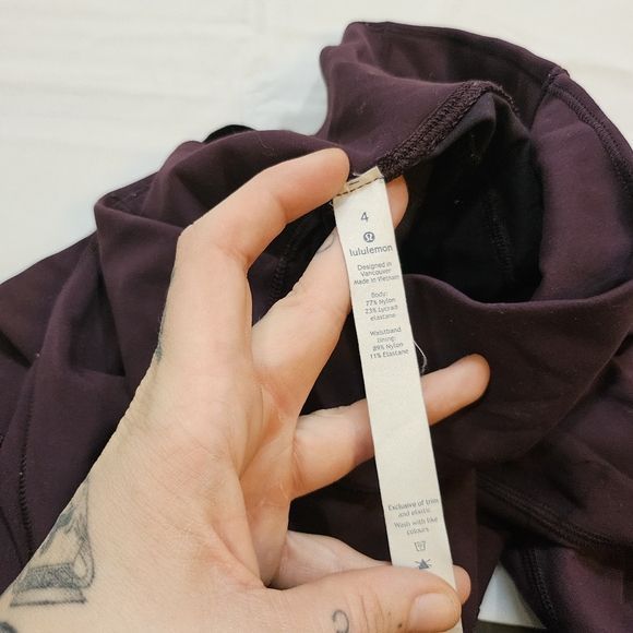 Lululemon In Movement Crop *Everlux 19" (Black Cherry) - Picture 7 of 11